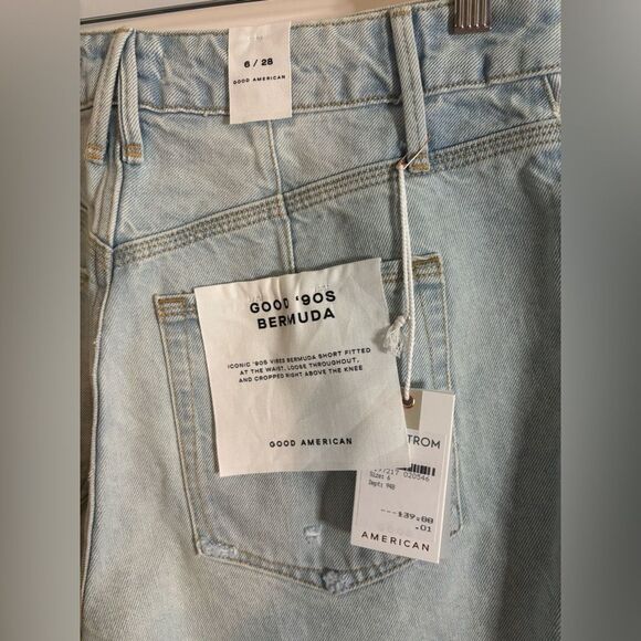 Good American Good 90’s Bermuda shorts size 28 NWT - Picture 5 of 6